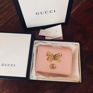 Gucci Butterfly Wallet Card Case